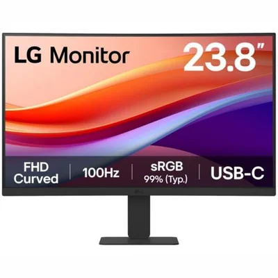 LG 23.8 24U421A-B Curved Monitör 5ms Siyah - Resim 1
