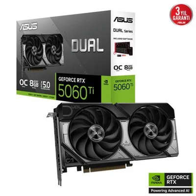 Asus DUAL-RTX5060TI-O8G 8GB GDDR7 128Bit - Resim 1